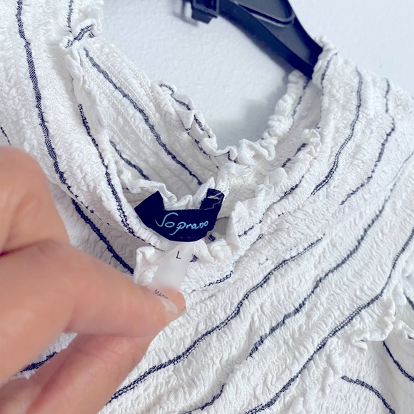 Nordstrom SOPRANO Stripe Off the Shoulder Top - Picture 9 of 10